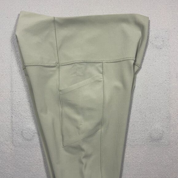 Athleta Legging Women Petite Medium MP Green‎ Salutation Stash Pocket Cinch 7/8 - Picture 12 of 13